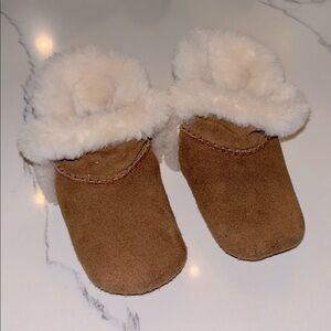 UGG Kids Chestnut Brown & Cream Shearling Booties